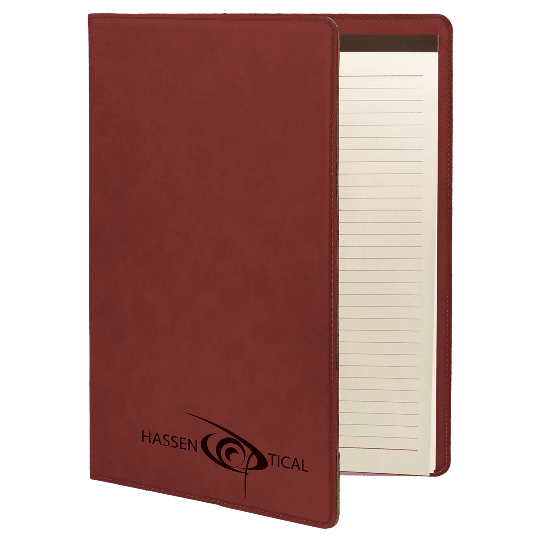 Rose 7" x 9" Laserable Leatherette Small Portfolio with Notepad