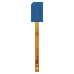 Blue Silicone Spatula with Bamboo 11 3/4" Handle