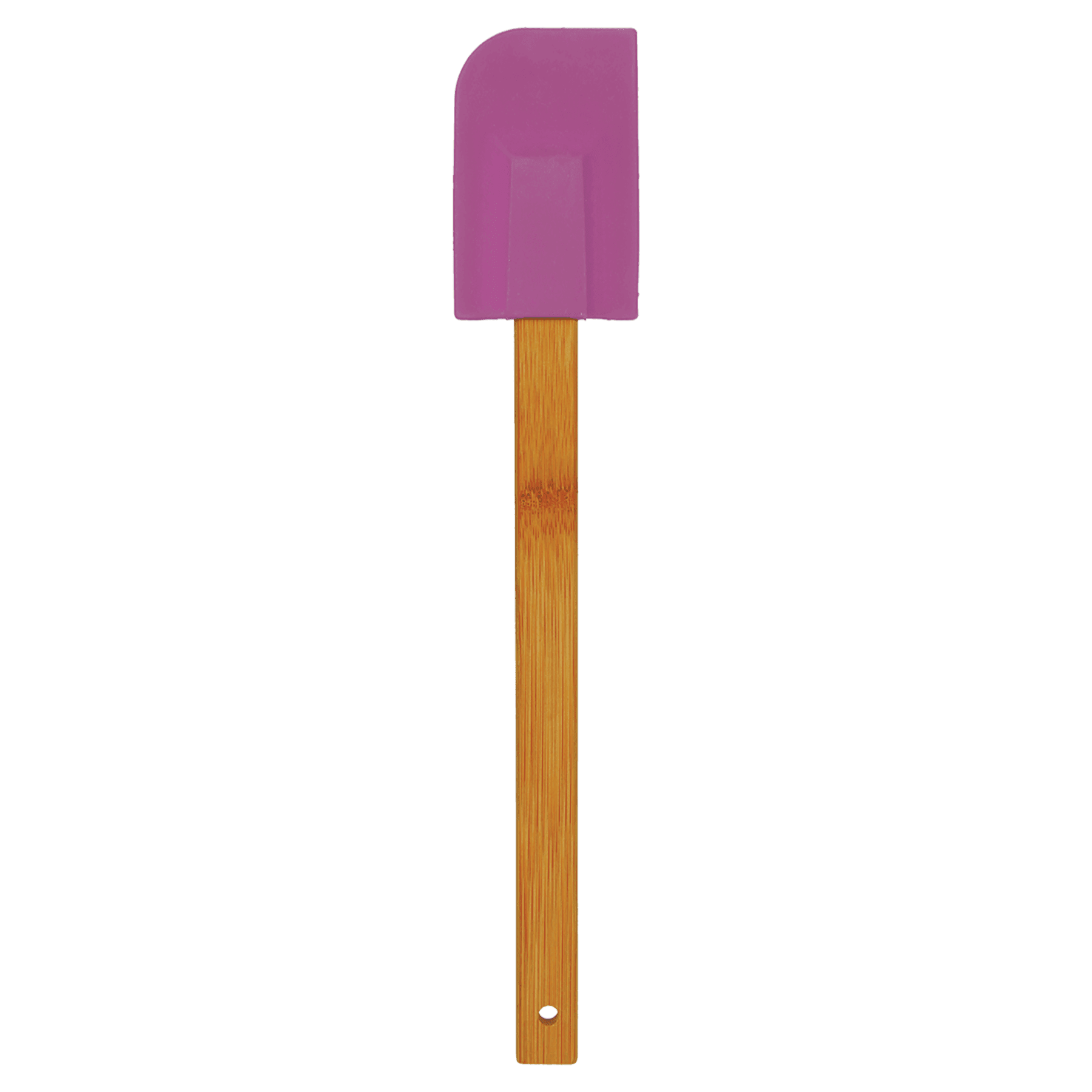 Purple Silicone Spatula with Bamboo 11 3/4" Handle