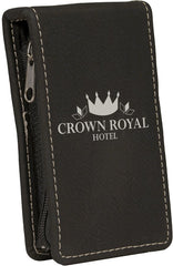 Black/Silver 7-Piece Laserable Leatherette Manicure Gift Set