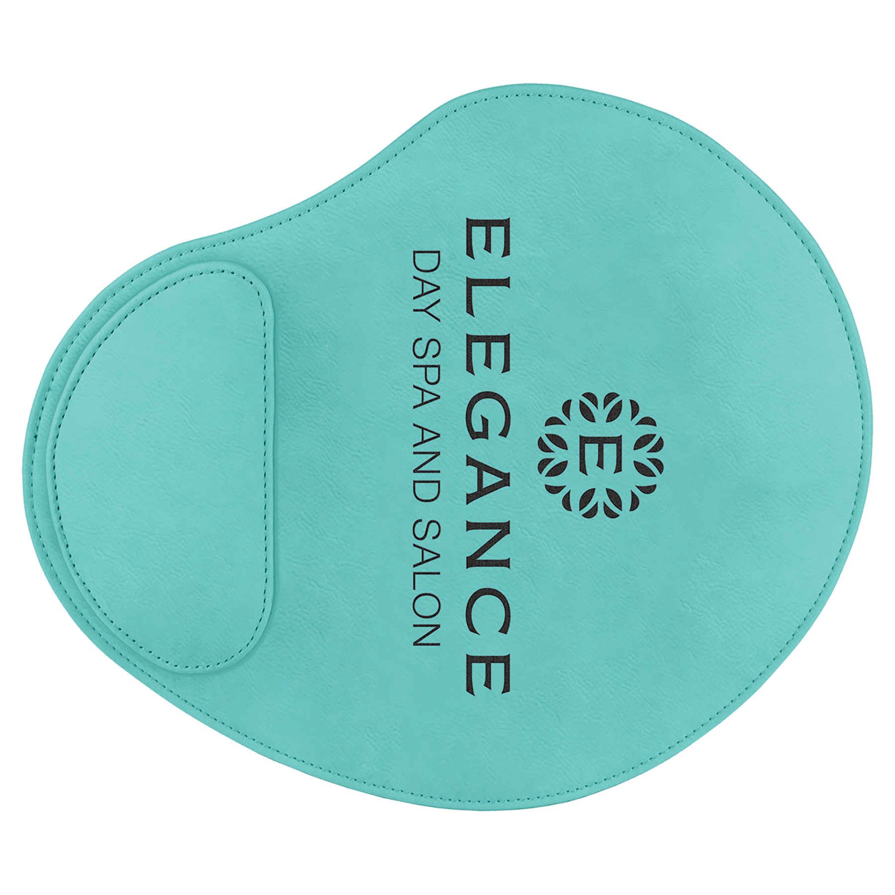 Teal 9" x 10 1/4" Laserable Leatherette Mouse Pad