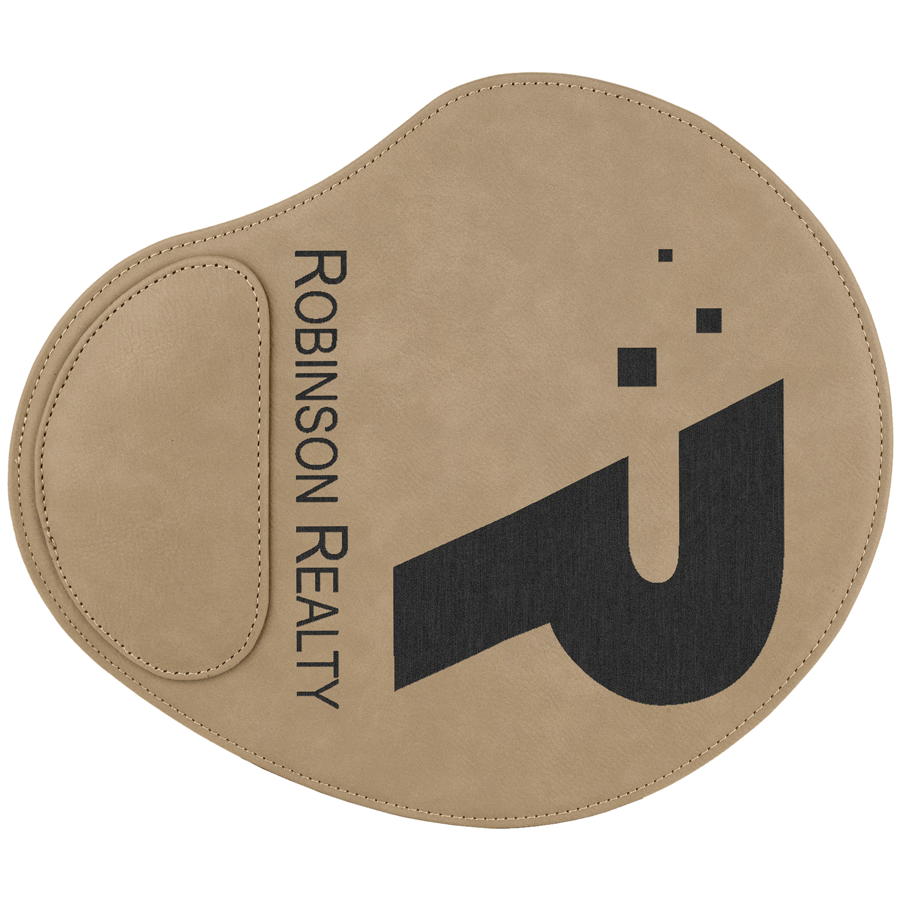 Light Brown 9" x 10 1/4" Laserable Leatherette Mouse Pad