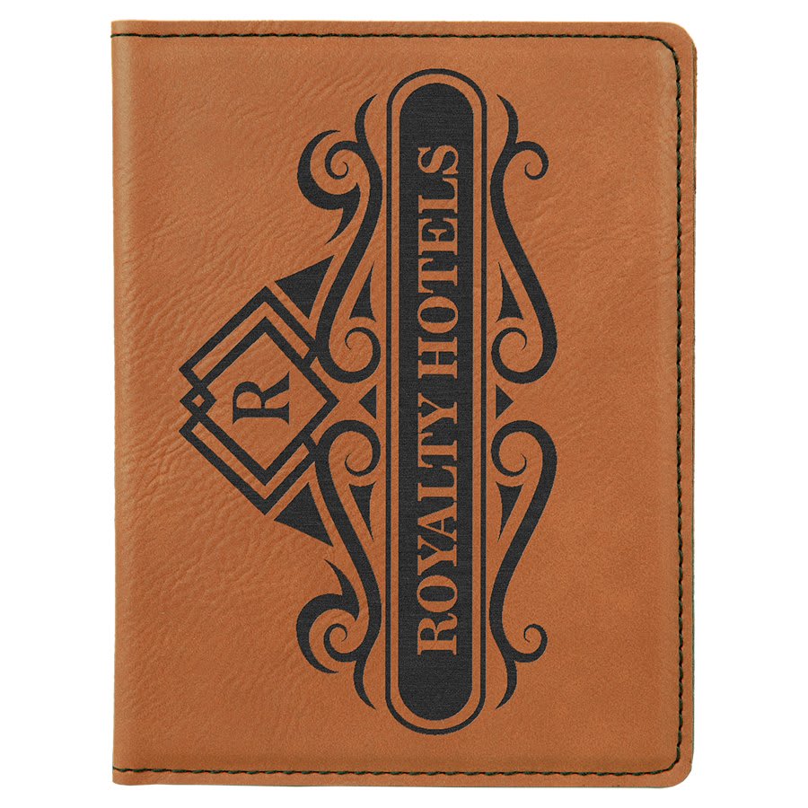 Rawhide 4 1/4" x 5 1/2" Laserable Leatherette Passport Holder