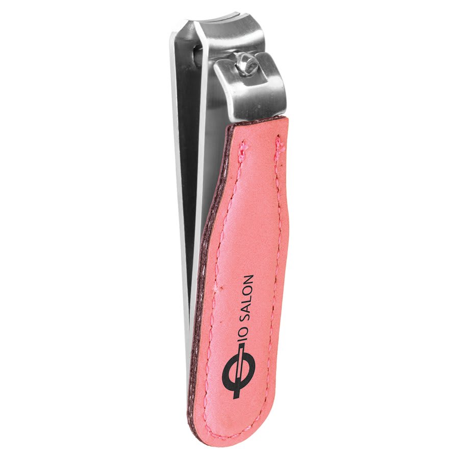 Pink Laserable Leatherette Nail Clipper