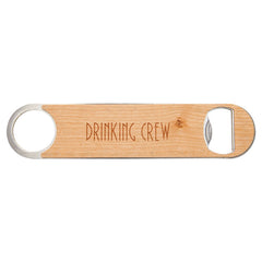 1 1/2" x 7" Bottle Opener with Wood Veneer