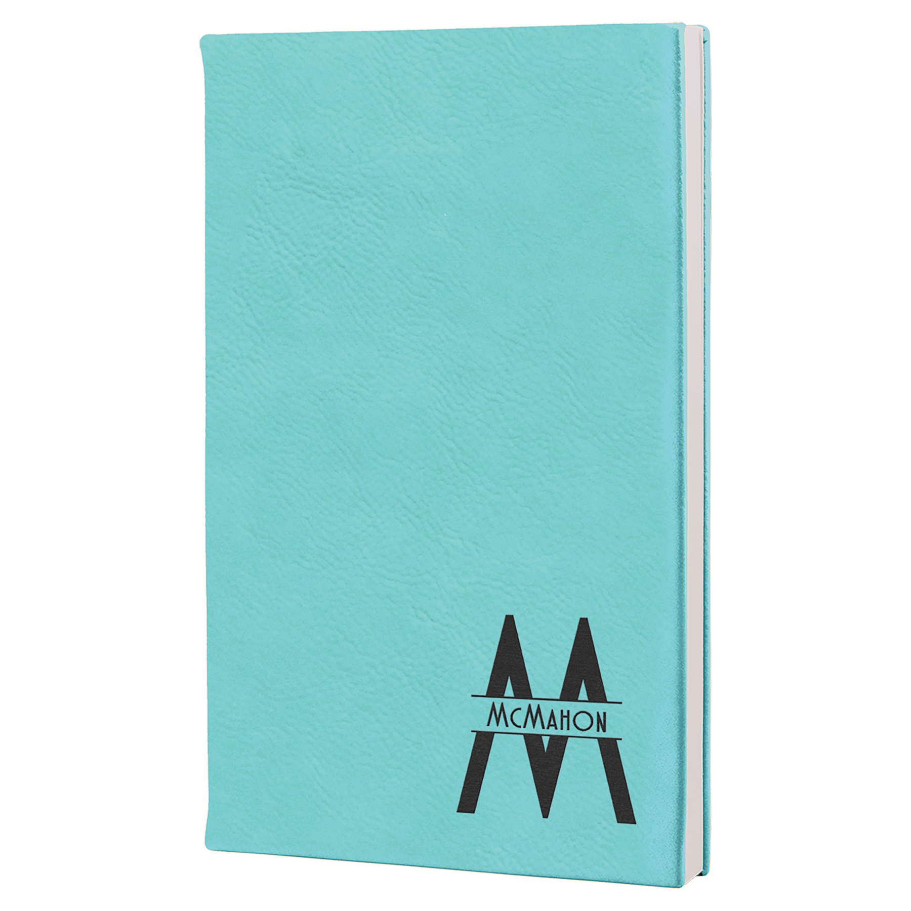 Teal 5 1/4" x 8 1/4" Laserable Leatherette Journal with Lined Notepad