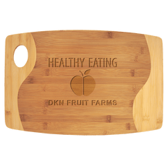 17 3/4" x 11 3/4" Bamboo Two Tone Cutting Board with Handle