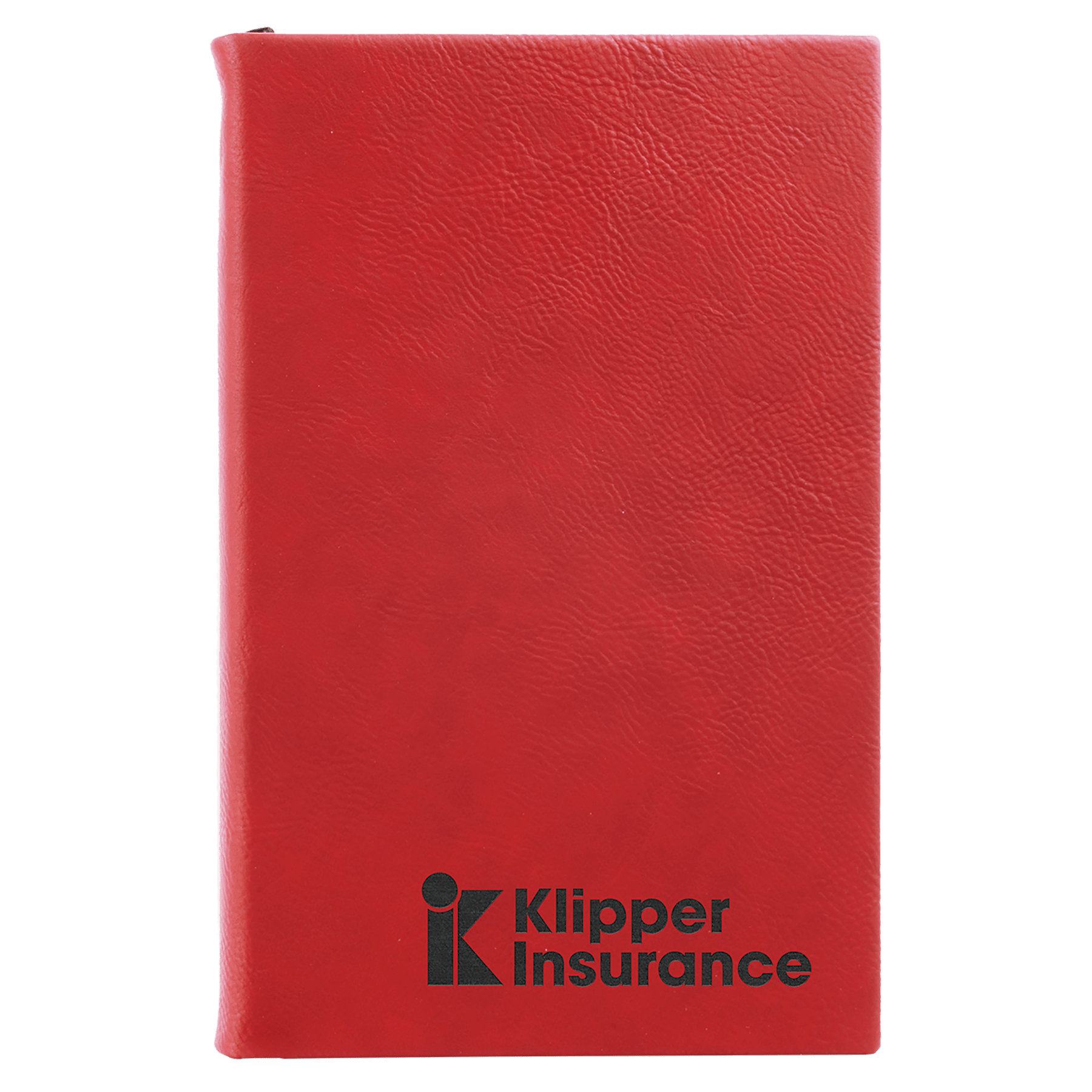 Red 5 1/4" x 8 1/4" Laserable Leatherette Journal with Lined Notepad