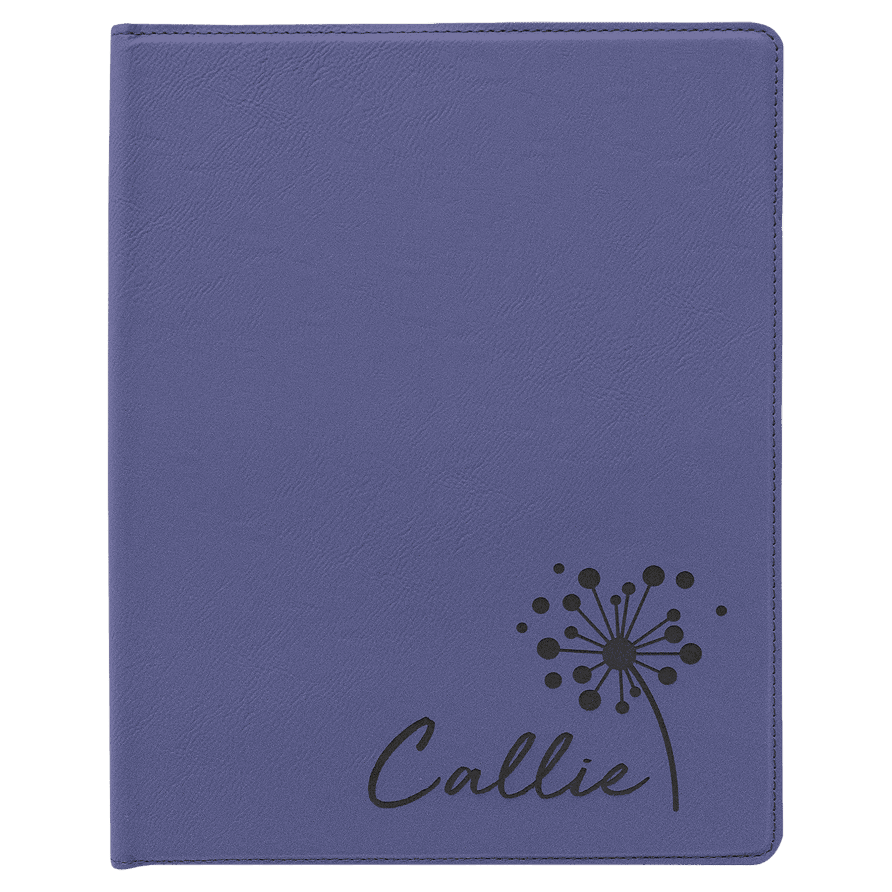 Purple 9 1/2" x 12" Laserable Leatherette Portfolio with Notepad