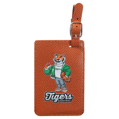 Basketball 4 1/4" x 2 3/4" Laserable Leatherette Luggage Tag