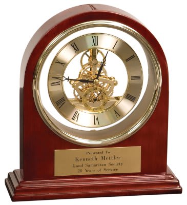 7 3/4" x 9" Grand Piano Arch Clock