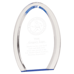 Blue 7" Oval Halo Acrylic