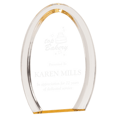 Gold 7" Oval Halo Acrylic
