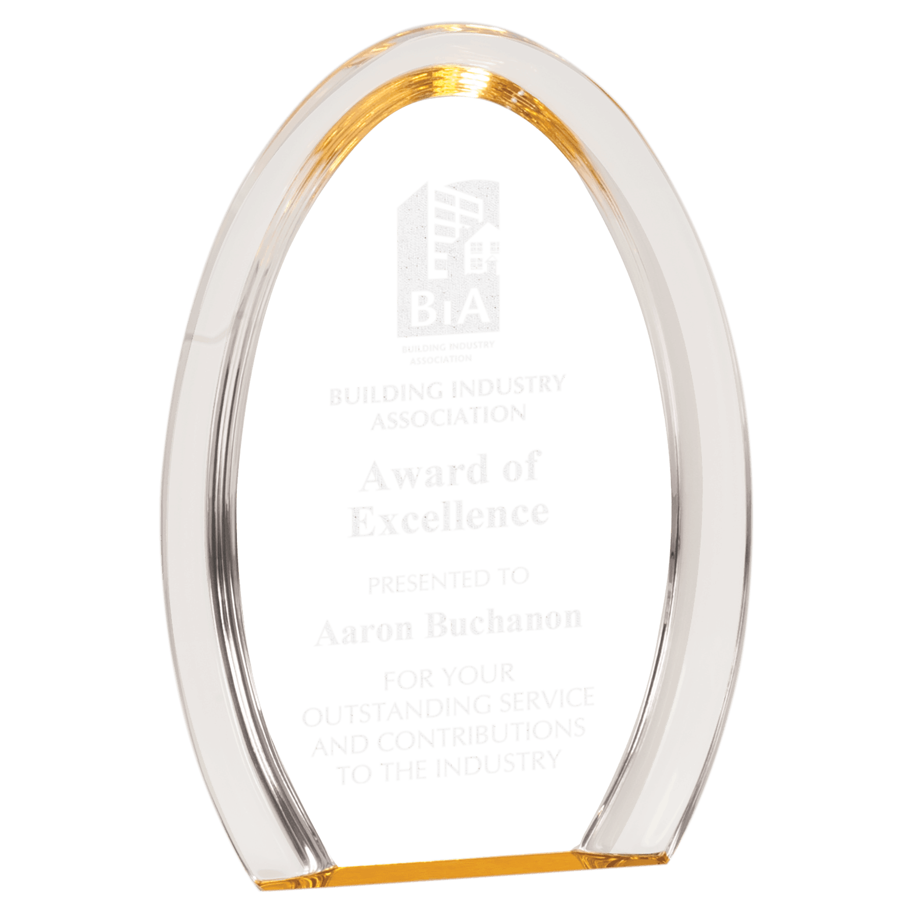 Gold 8" Oval Halo Acrylic