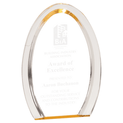 Gold 8" Oval Halo Acrylic