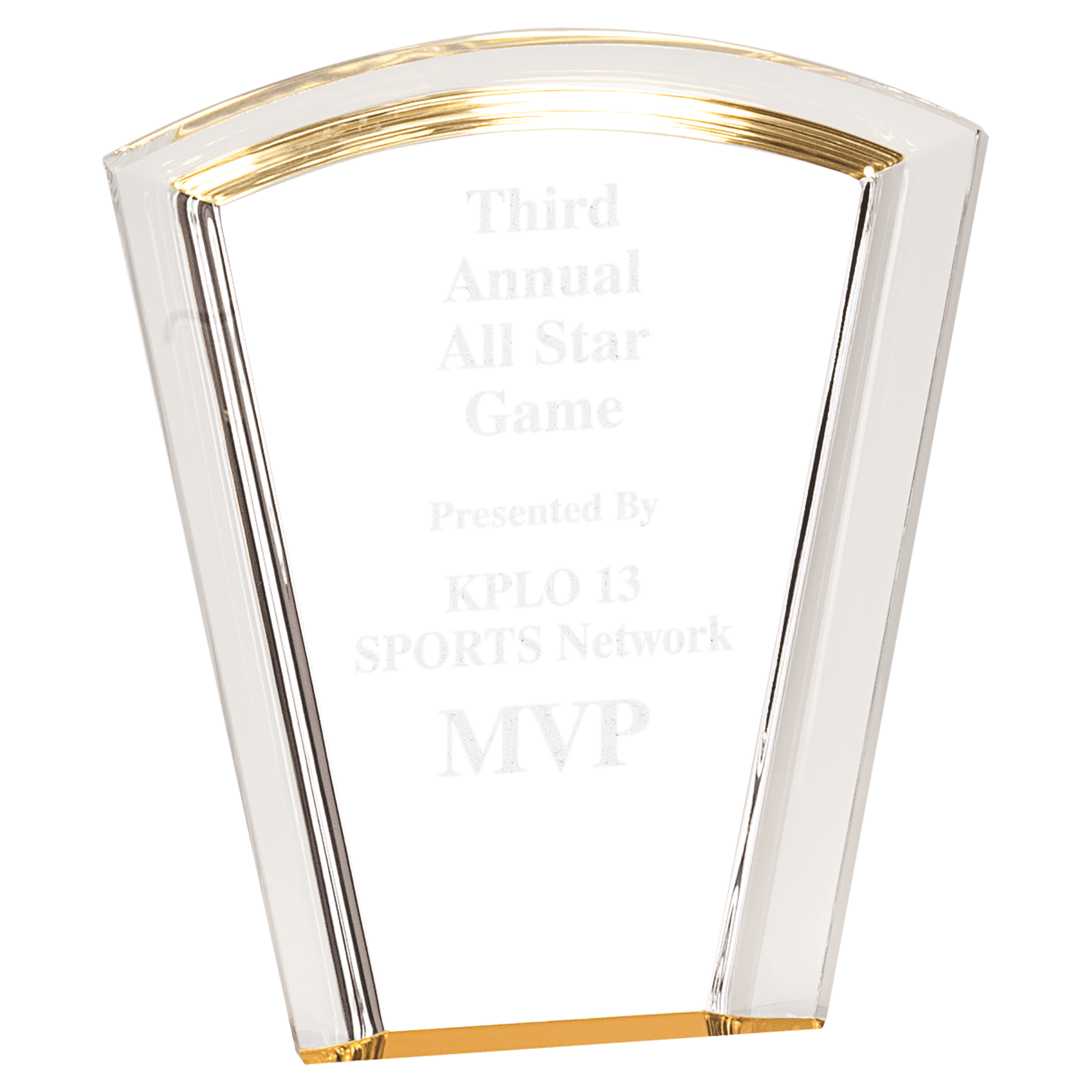 Gold 7" Fan Halo Acrylic