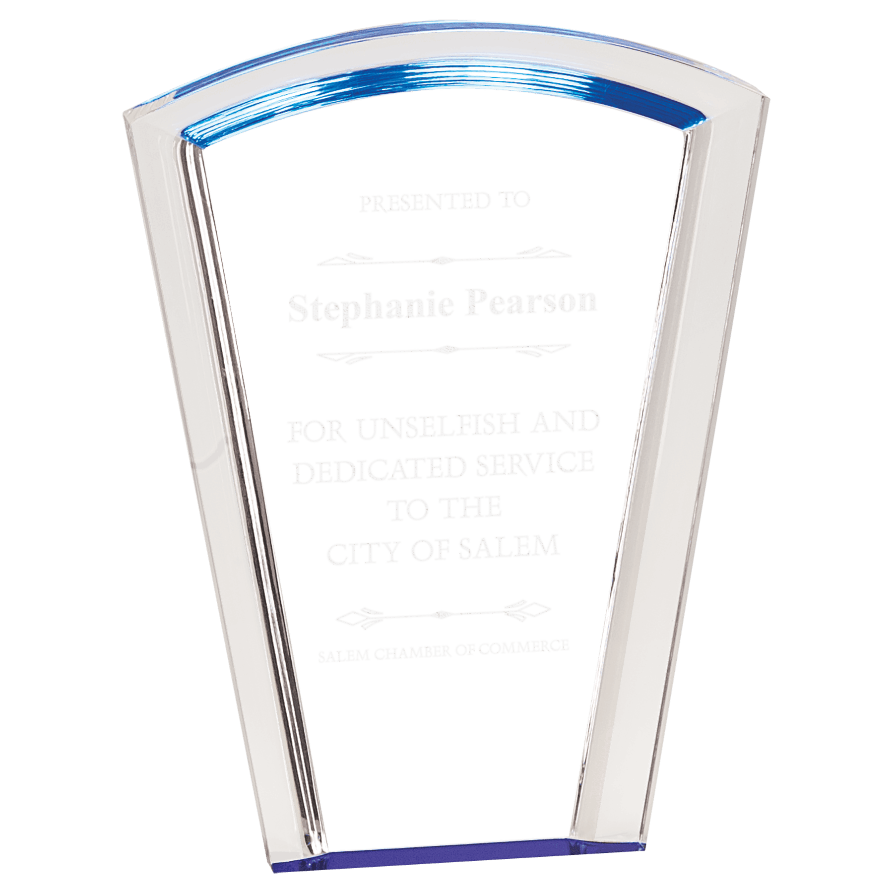 Blue 8" Fan Halo Acrylic