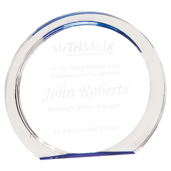 Blue 6 3/8" Round Halo Acrylic