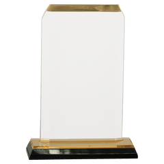 Gold 3 1/2" x 6 1/2" Clipped Corner Impress Acrylic