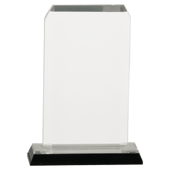 Silver 3 1/2" x 6 1/2" Clipped Corner Impress Acrylic