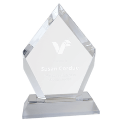 Silver 6" Base Diamond Impress Acrylic