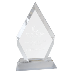 Silver 7" Base Diamond Impress Acrylic
