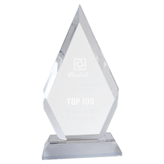 Silver 8" Base Diamond Impress Acrylic