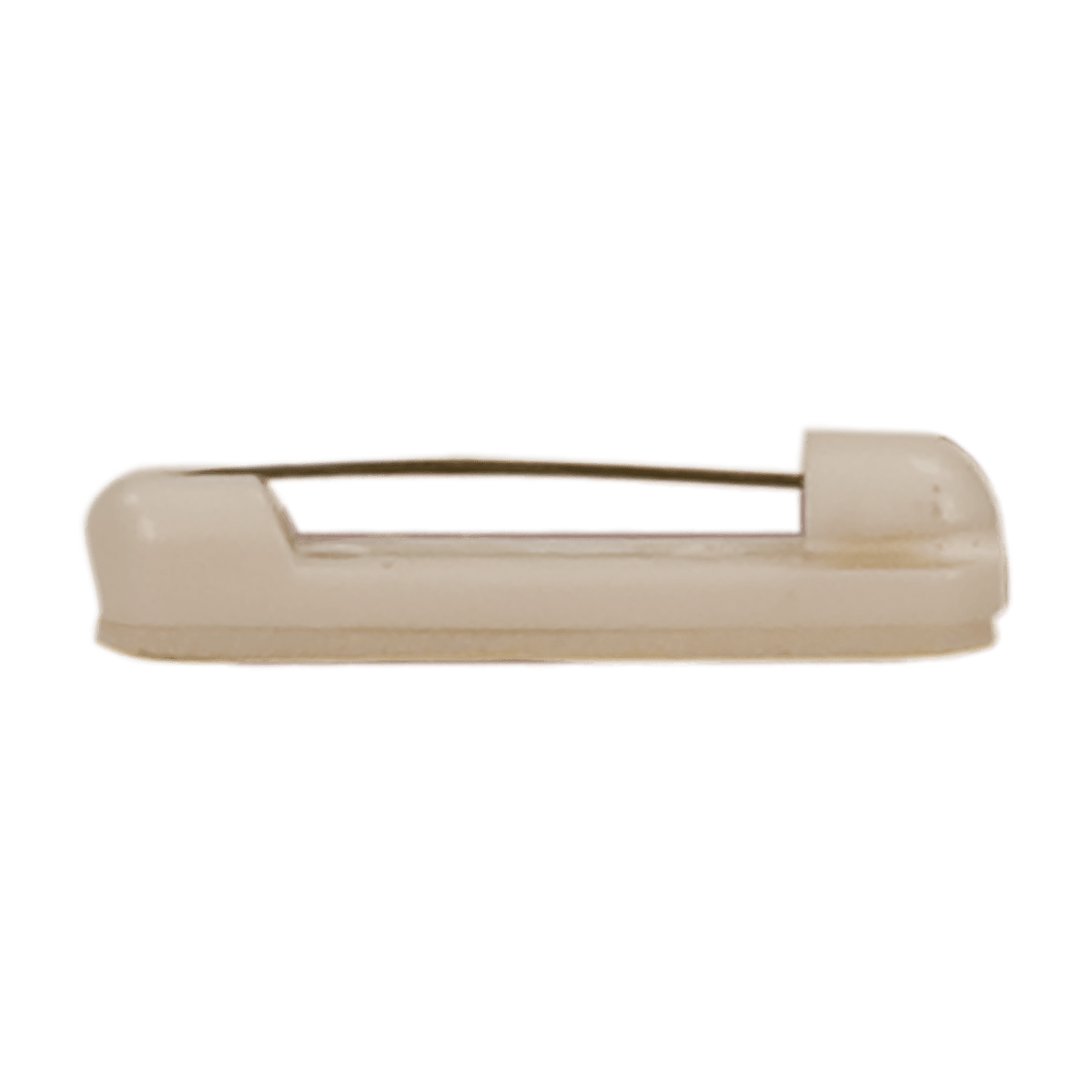1 1/2" White Rounded Plastic Bar Pin with Adhesive