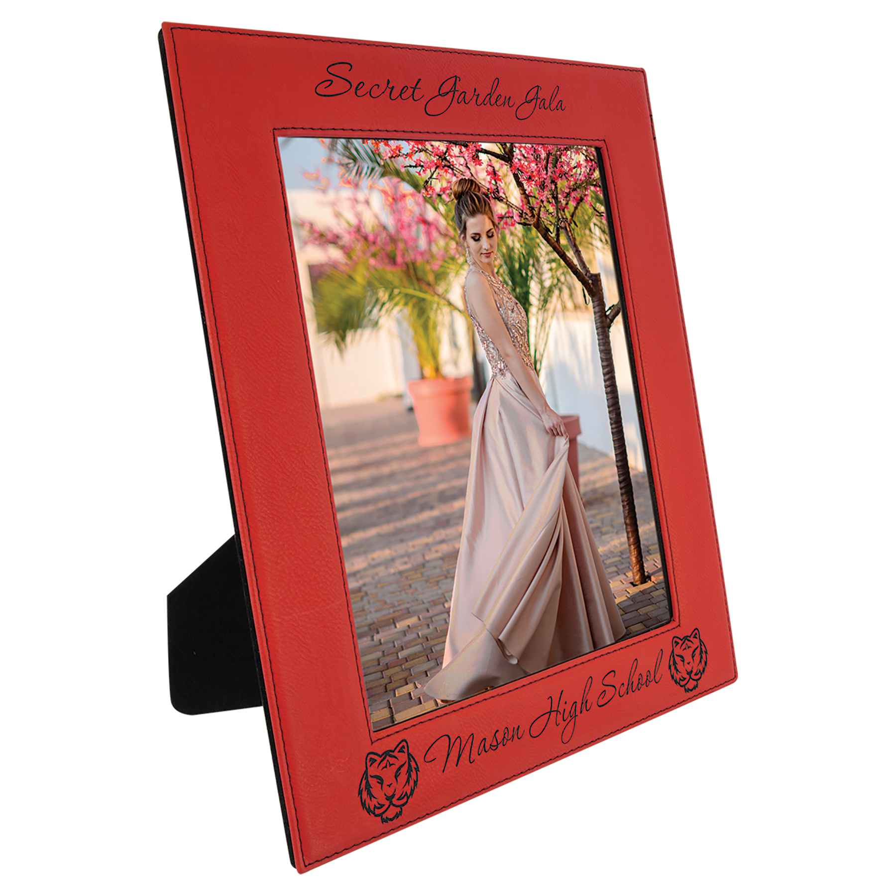 Red 8" x 10" Laserable Leatherette Photo Frame