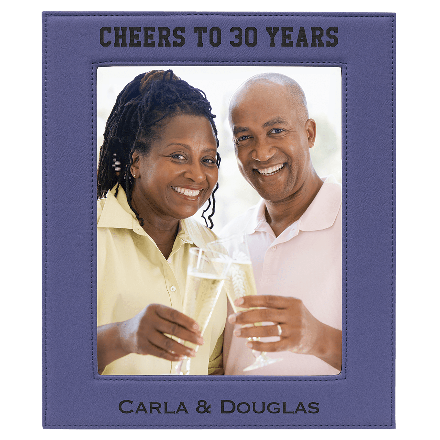 Purple 8" x 10" Laserable Leatherette Photo Frame