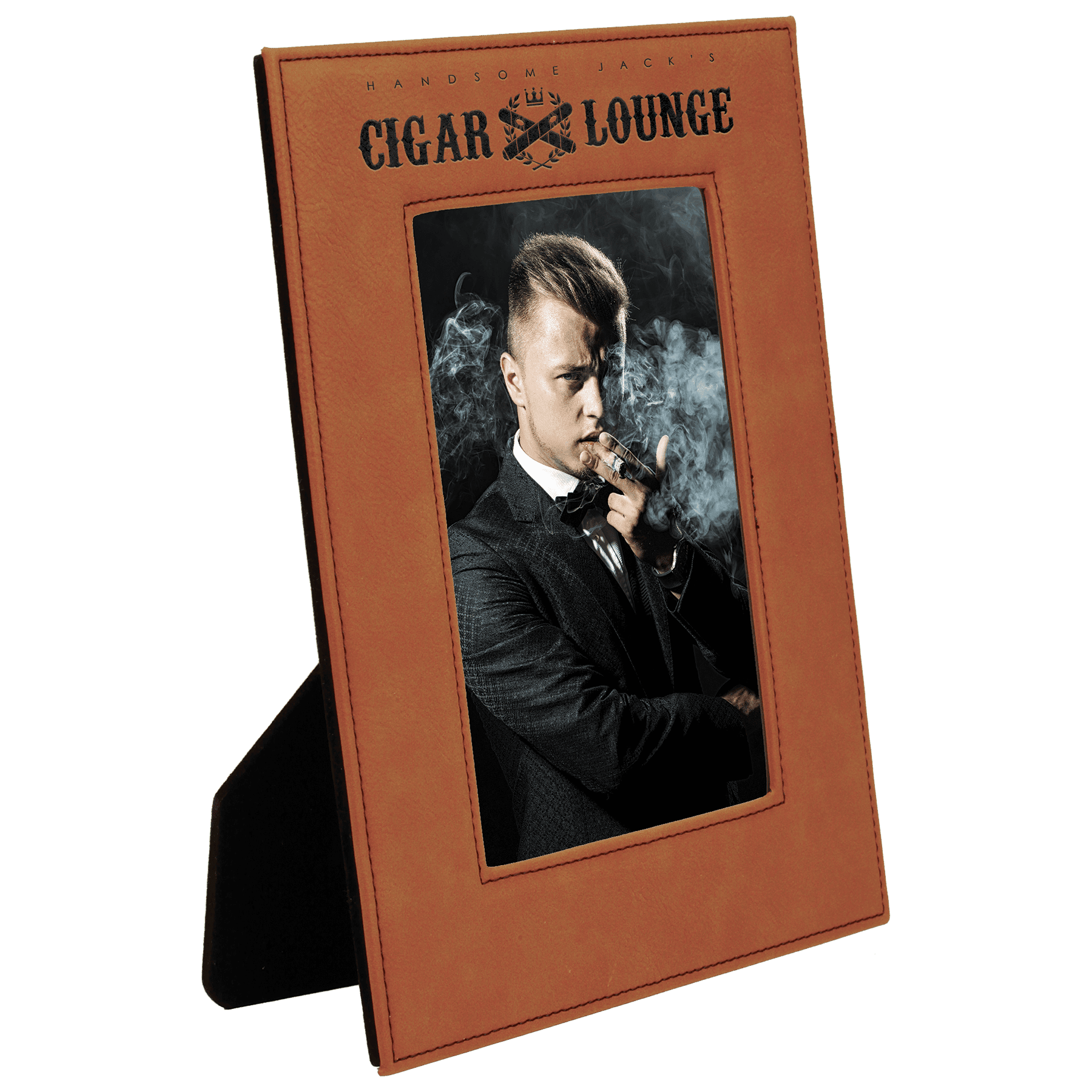 Rawhide 5" x 7" Laserable Leatherette Photo Frame