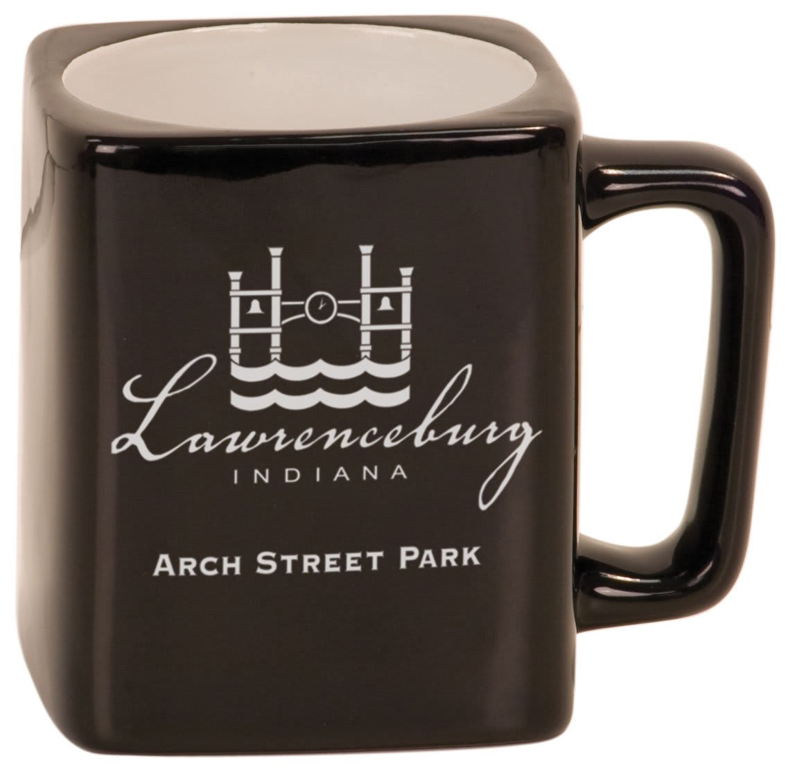 Black 8 oz. Ceramic Square LazerMug