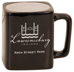Black 8 oz. Ceramic Square LazerMug