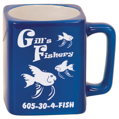 Blue 8 oz. Ceramic Square LazerMug