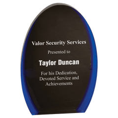 Black/Blue 7"/ Luminary Oval Acrylic