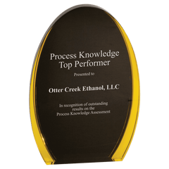 Black/Gold 7"/ Luminary Oval Acrylic