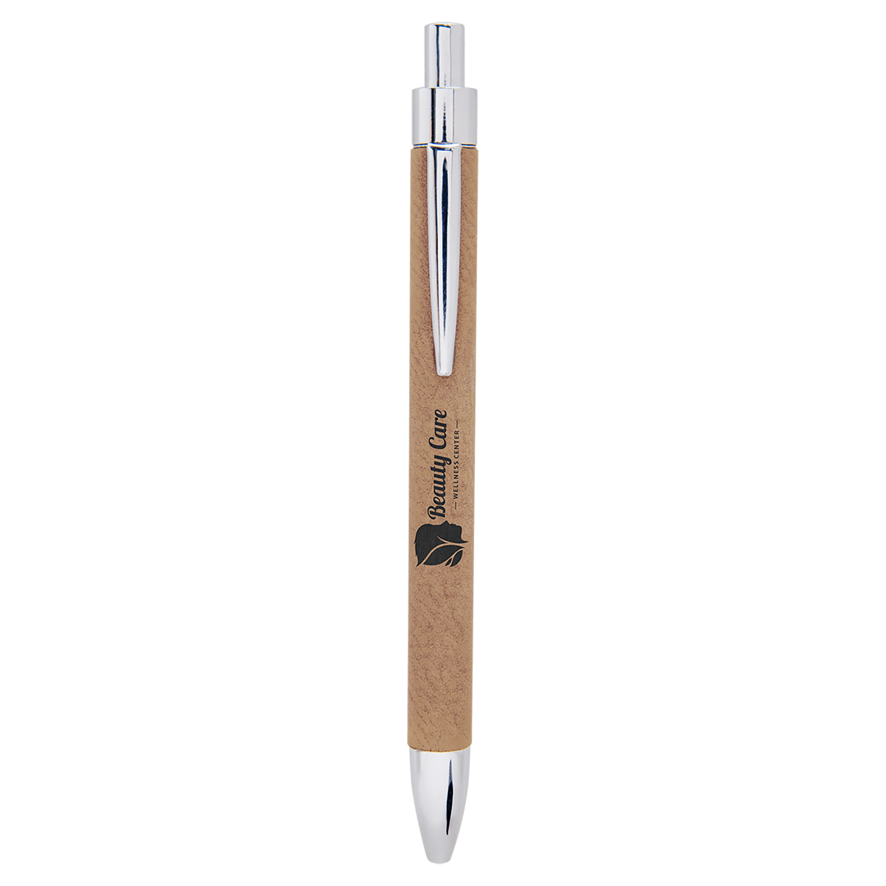 Light Brown Laserable Leatherette Pen