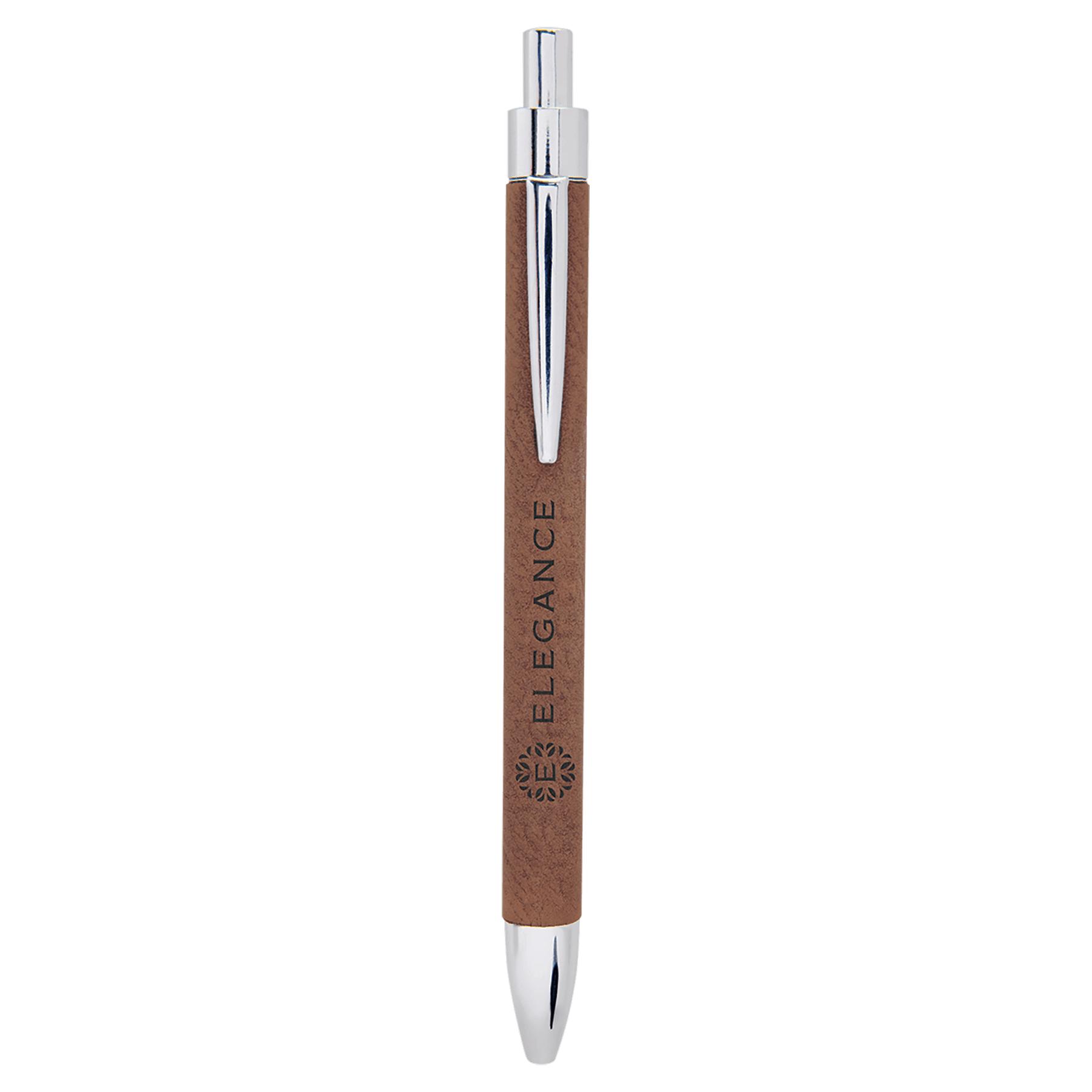 Dark Brown Laserable Leatherette Pen