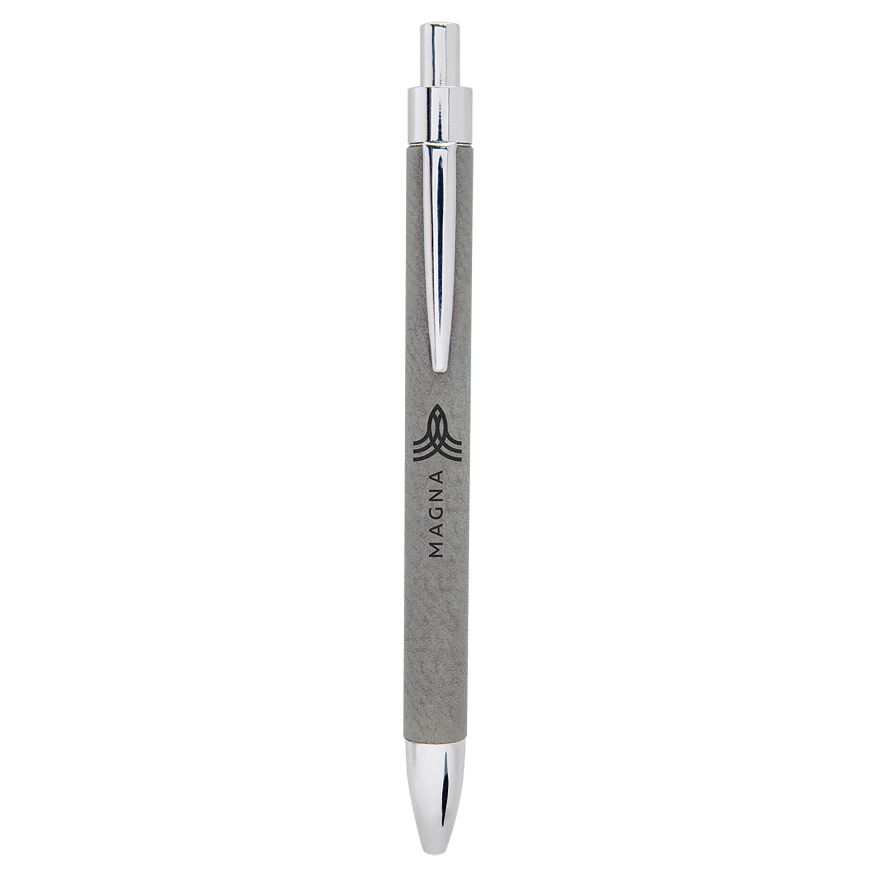 Gray Laserable Leatherette Pen