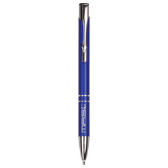Blue with Silver Trim Laserable Pen