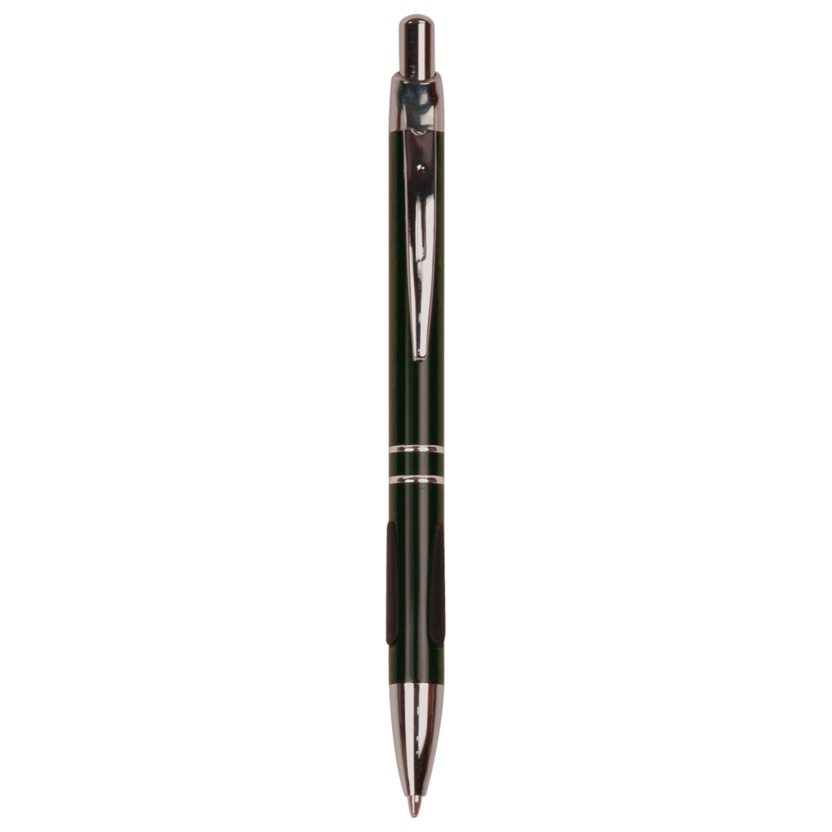 Black with Silver Trim Laserable Pen with Gripper