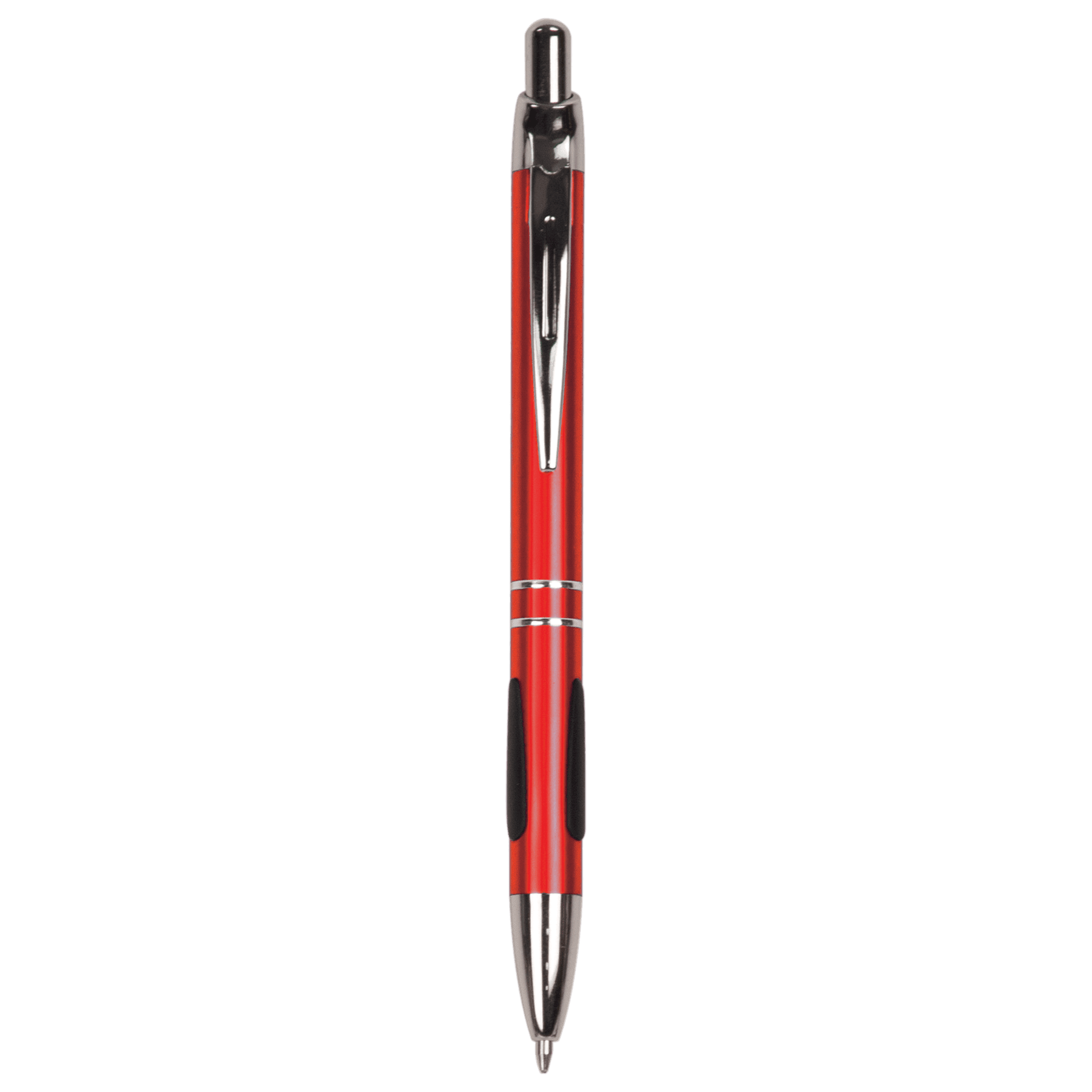Red with Silver Trim Laserable Pen with Gripper