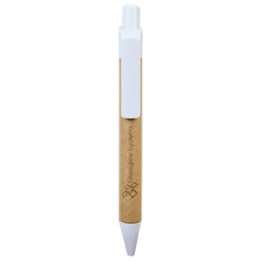 White Recycled Paper Pen with Trim