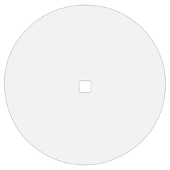 6 7/8" Diameter White Dynasub Insert for 3 Quart Polar Camel Serving Bowl