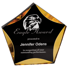 Black/Gold 5"/ Luminary Star Acrylic