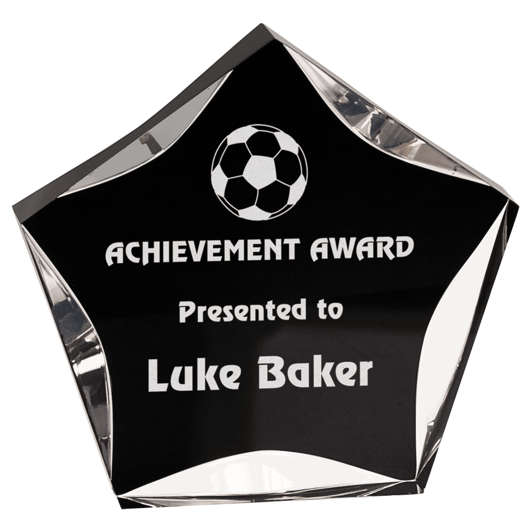 Black/Clear 6"/ Luminary Star Acrylic