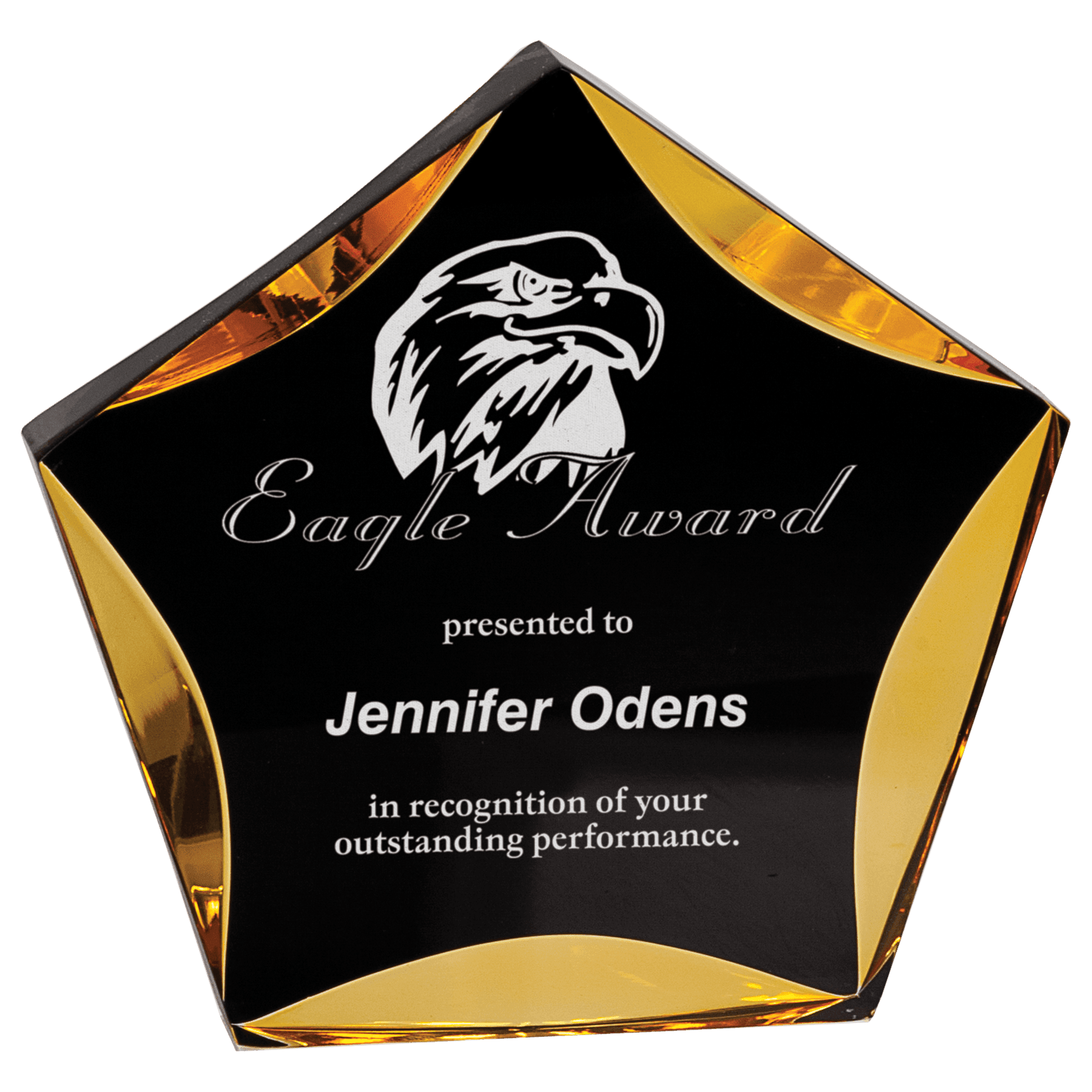 Black/Gold 6"/ Luminary Star Acrylic