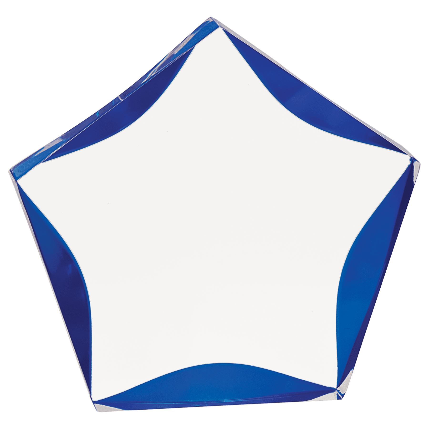Clear/Blue 7" Luminary Star Acrylic