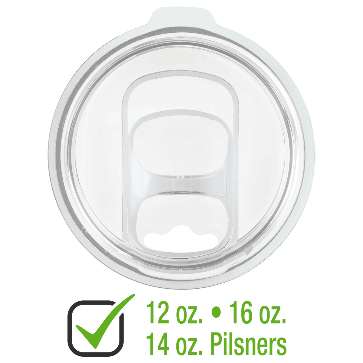 Slider Lid for 12 & 16 oz. Polar Camel Stemless Tumblers, 14 oz. Pilsner, or 22 oz. Skinny Tumblers