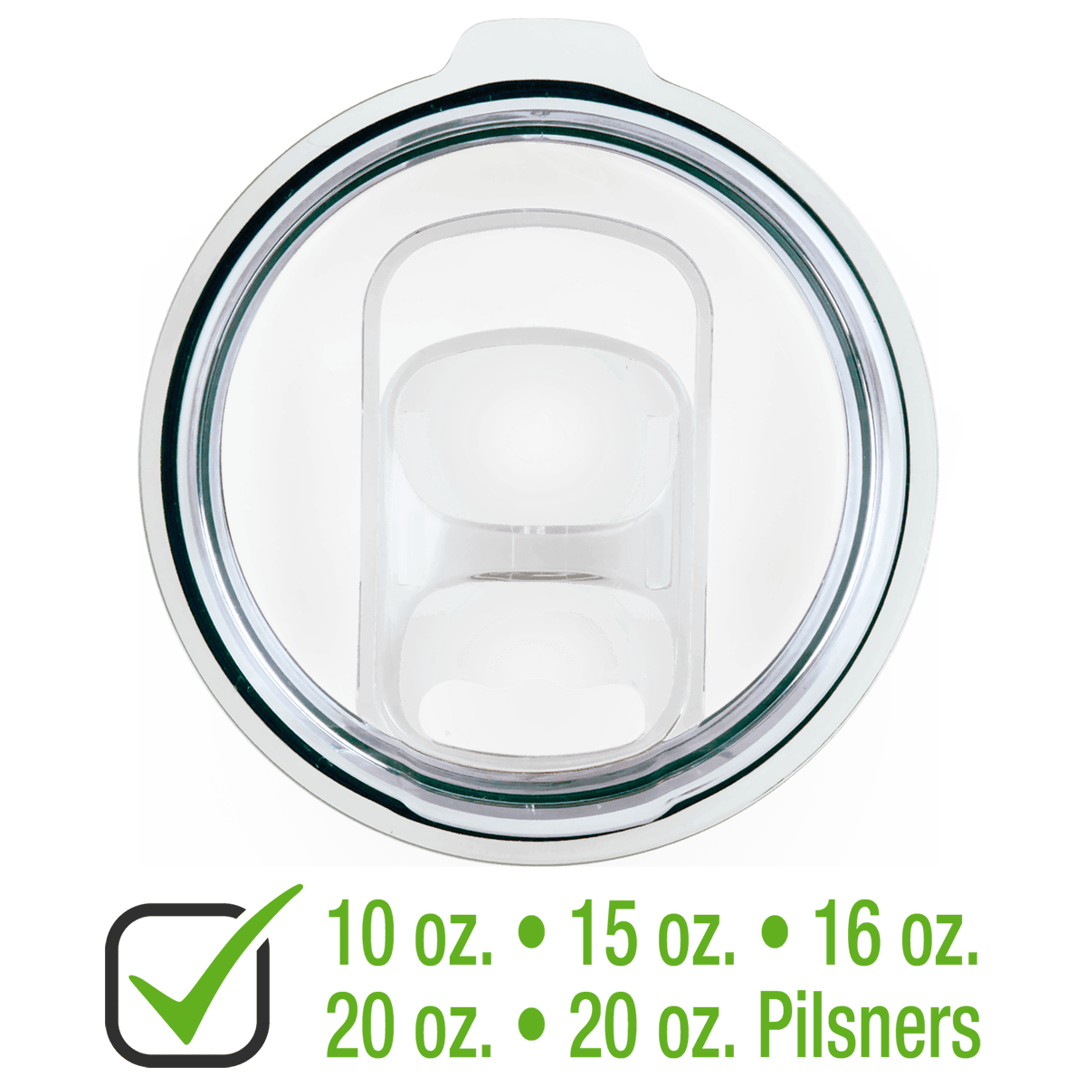 Slider Lid for 10, 15, 16, 20, Polar Camel Tumblers or 20 oz.              Pilsners